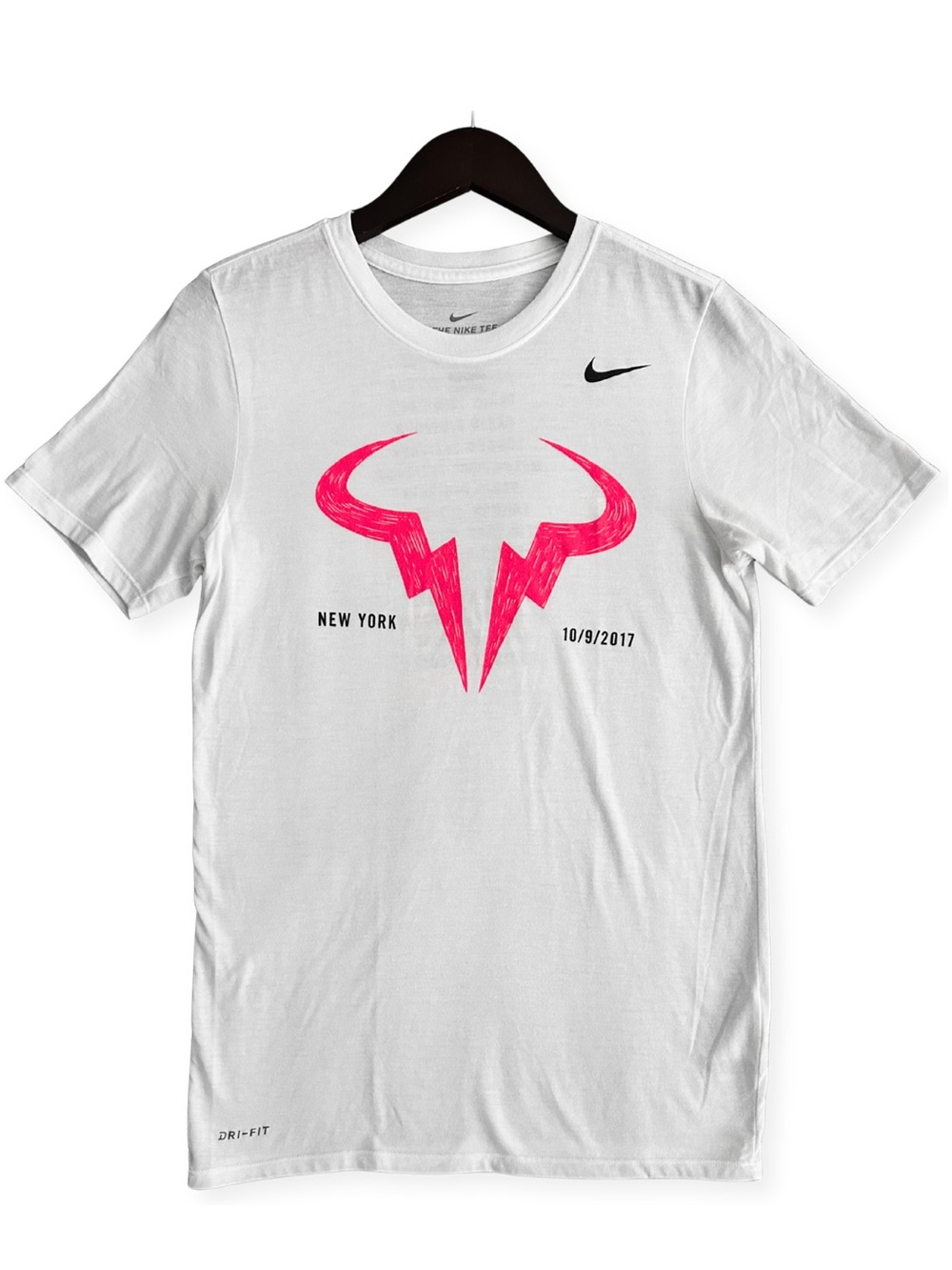 Nike Rafa Nadal US Open 2017 Shirt Mens Small Dri-FIT Court Celebration Tee EUC